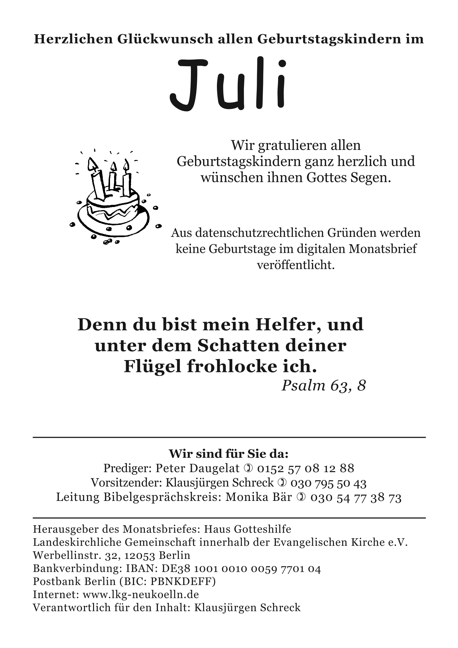 Monatsbrief Juli 2026 Seite 8